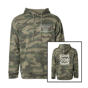 Pack 206 Camo Hoodie - Adult Unisex and Youth