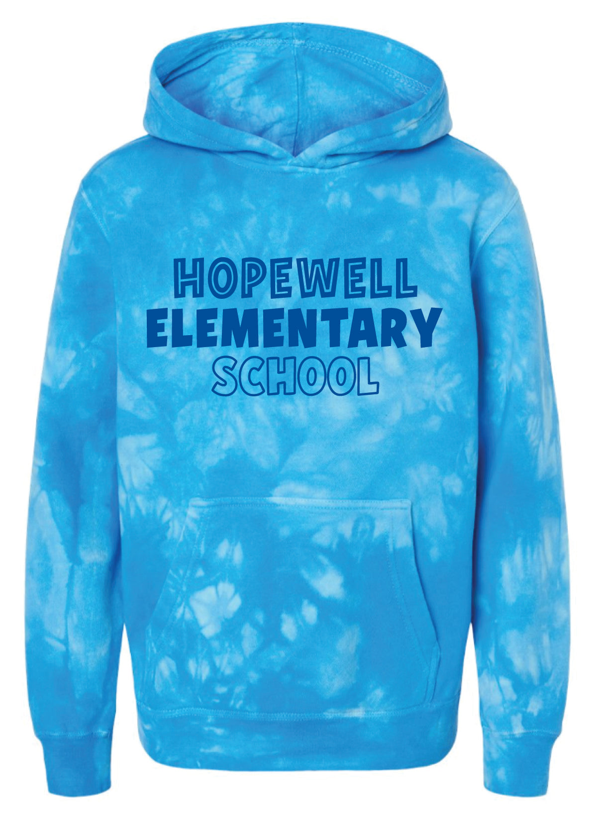 Hopewell Tie-Dye Blue Hoodie- Adult and Youth