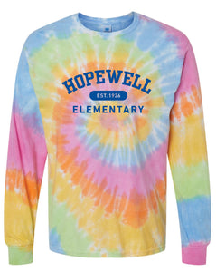 Hopewell Pastel Tie-Dye Long Sleeve-T- Adult Unisex and Youth