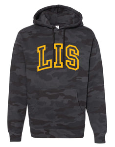 LIS Black Camo Logo Hoodie - Adult Unisex and Youth