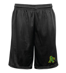 A's Youth Pro Mesh 6" Inseam Shorts