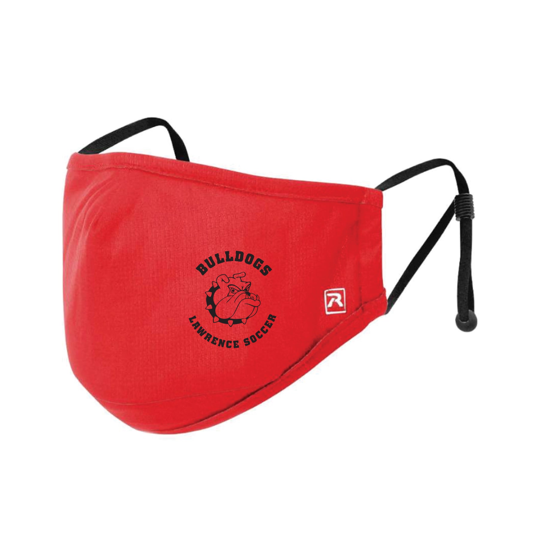 Bulldogs Red Adjustable Facial Cover in Youth and Adult