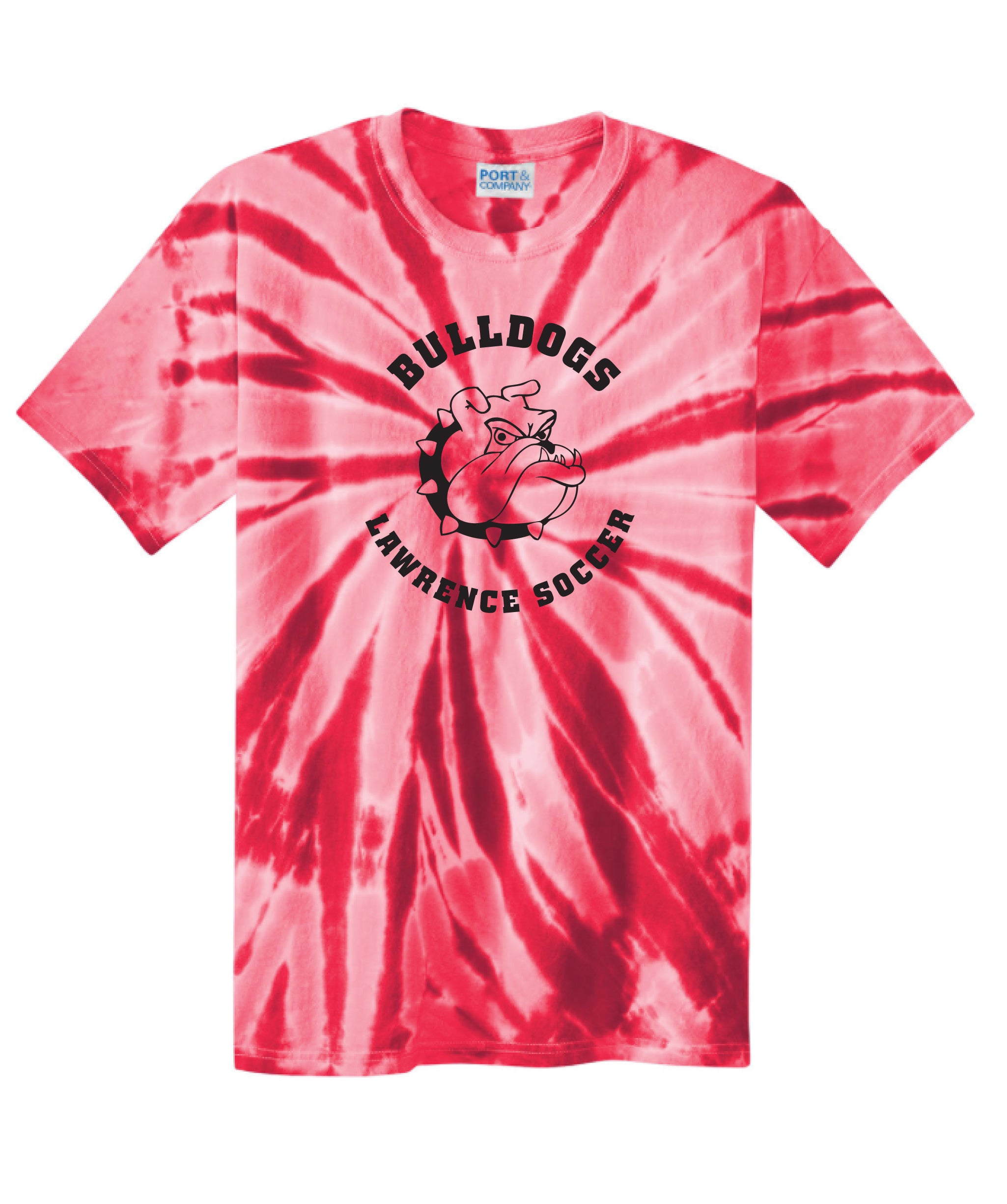 Bulldogs Red Tie-Dye T-Shirt - Adult and Youth