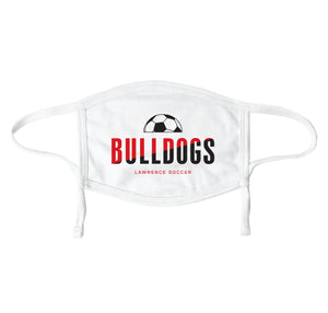 Bulldogs White Adjustable Facial Cover in Youth and Adult