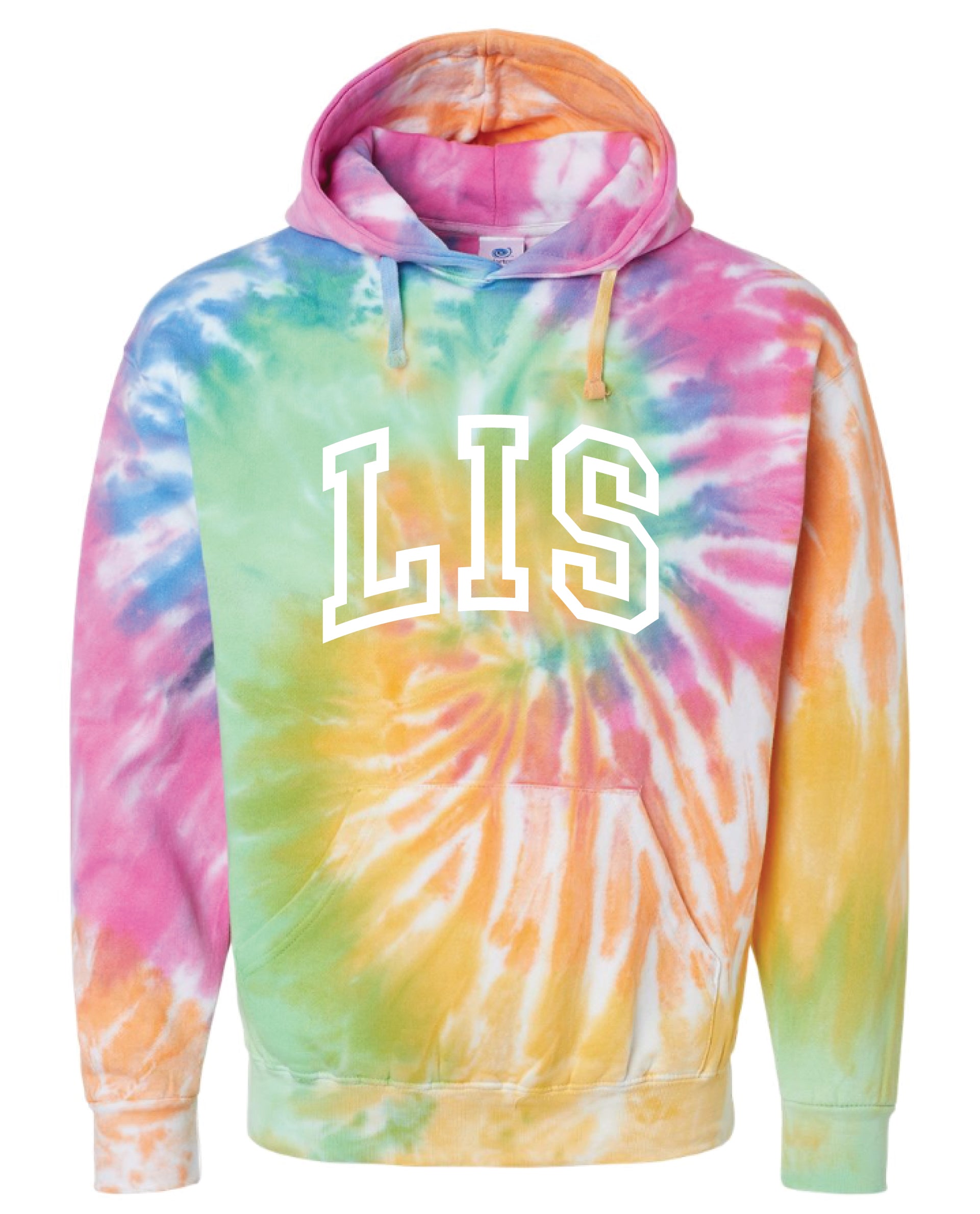 LIS Pastel Tie-Dye Long Sleeve Hoodie - Adult Unisex