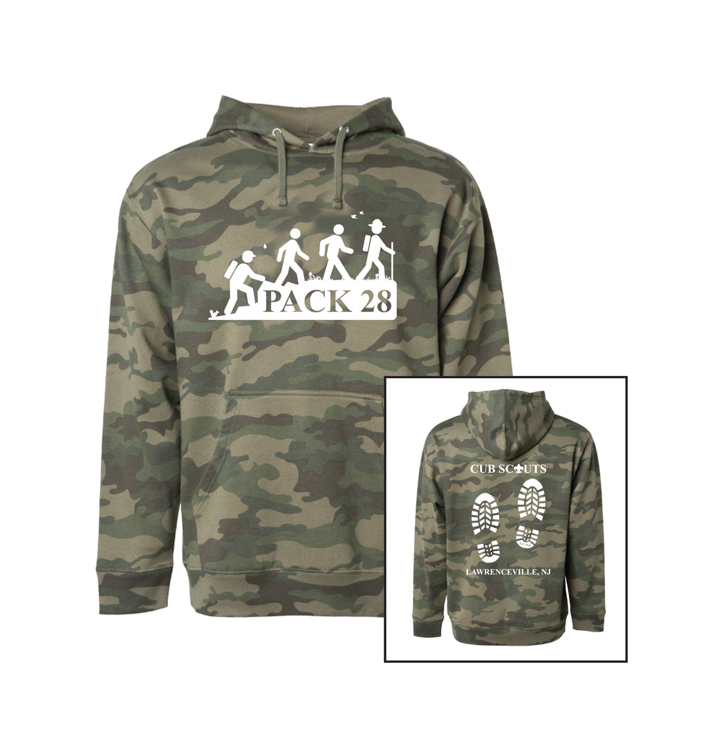 Pack 28 Camo Hoodie - Adult Unisex and Youth