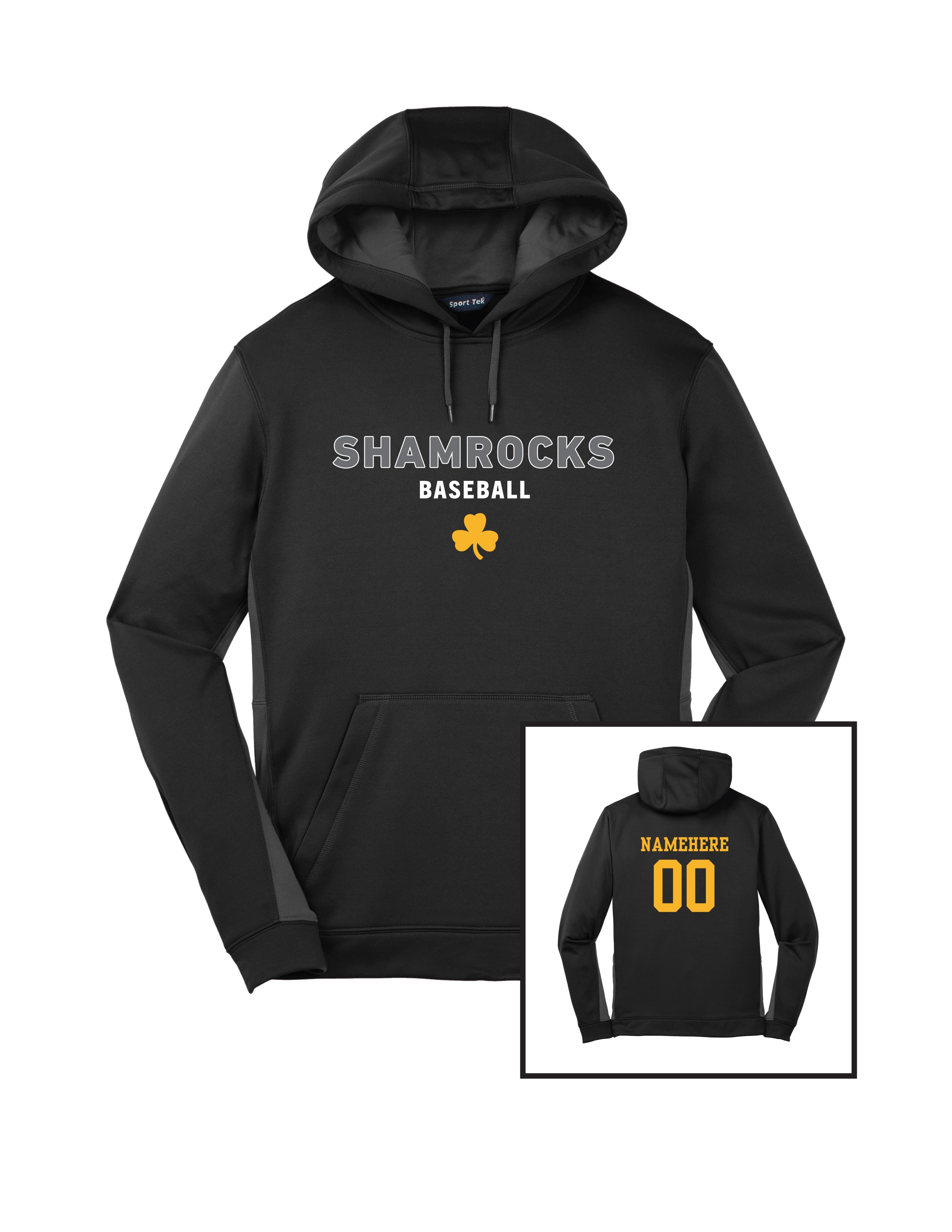 Shamrocks Baseball Color Block Dri-fit Hoodie- Youth and Adult Unisex