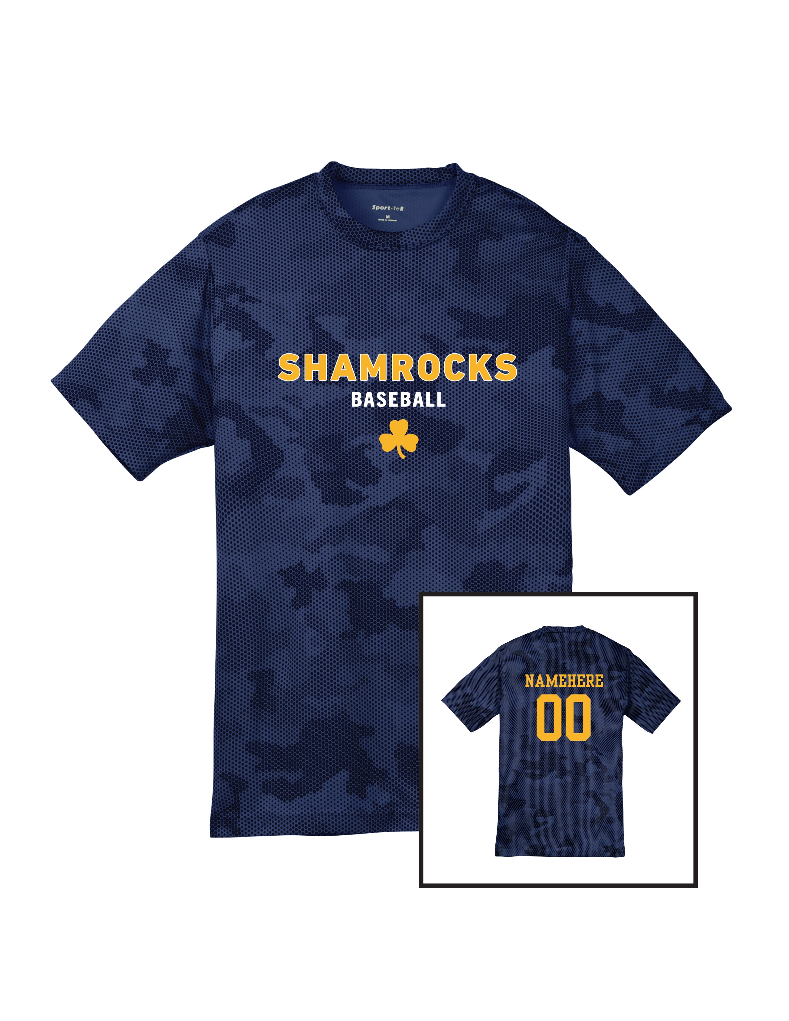 Shamrocks Baseball Camo Dri-Fit T-Shirt- Youth and Adult Unisex