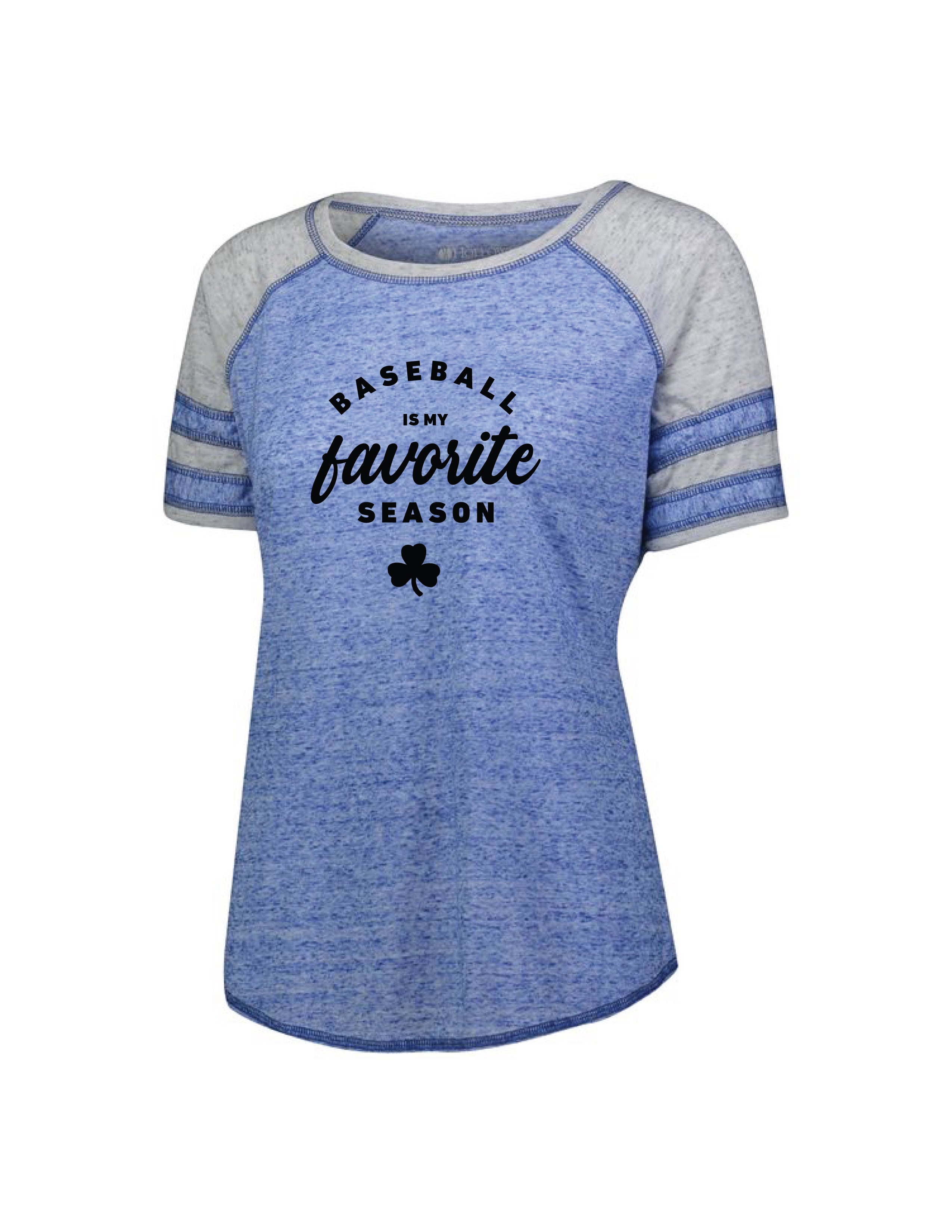 Shamrocks Baseball Women's Vintage Striped Raglan T-Shirt