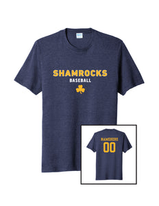 Shamrocks Baseball Navy Blend T-Shirt- Youth and Adult Unisex