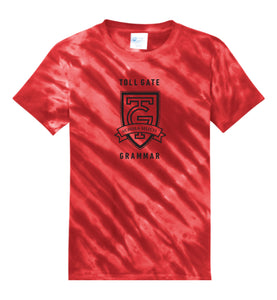 Toll Gate Red Tie Dye T-Shirt - Adult Unisex and Youth