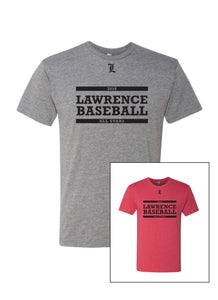 Lawrence Baseball Unisex Triblend Crew Tee
